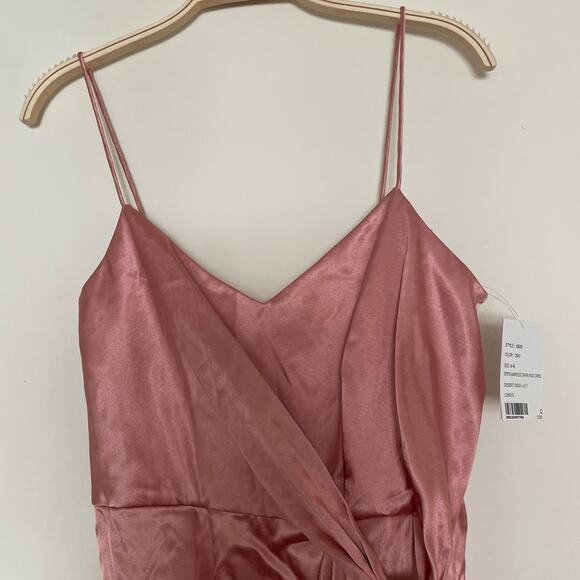 NWT AFTER SIX FAUX WRAP MIDI DRESS TULIP SKIRT Desert ROSE style 6828 6 - Picture 5 of 8